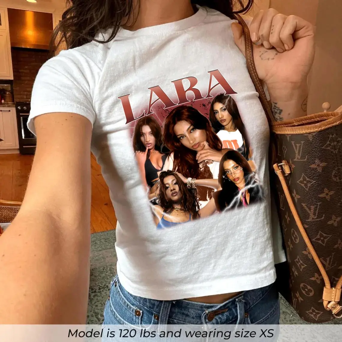 Lara Baby Tee, Vintage Graphic Shirt, Music Fan Gift