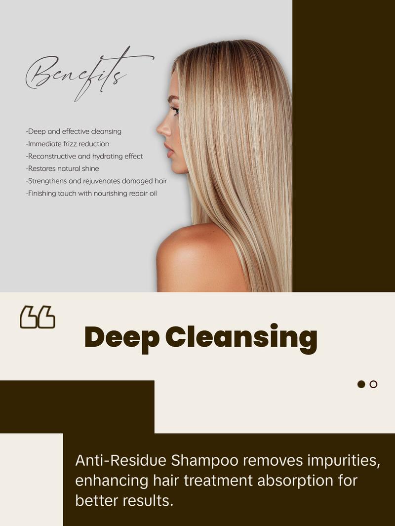 Ravenna B-tox Repair Haircare Kit - 1kg Shampoo, 60ml Oil, Deep Cleansing Anti-Residue Shampoo for Moisturizing Hydrating Frizz Control - Hydrate Keratin Moisturize Moisture Cleanser