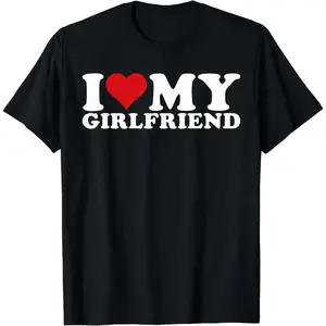 [Ssummer outfits][100% Cotton] [100% Cotton]  I Love My Girlfriend Gf I Heart My Girlfriend GF T-Shirt  Golf Gift T-Shirt For Men and Women