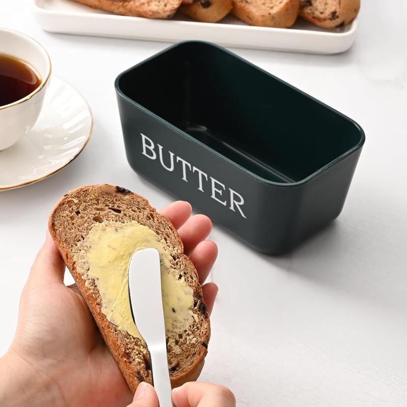 Large Butter Dish With Lid And Knife,Food Grade Plastic Large Butter ...