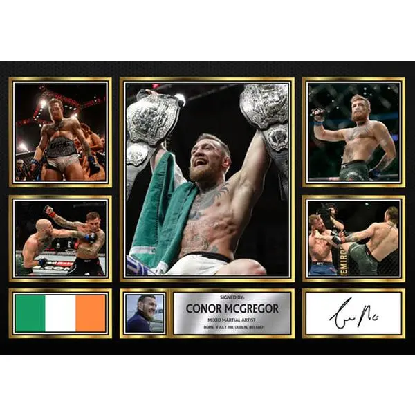 Conor McGregor UFC FIighters UnFramed Autographed Print - Limited Edition Autograph Fan Gift – Collectible Memorabilia Merchandise