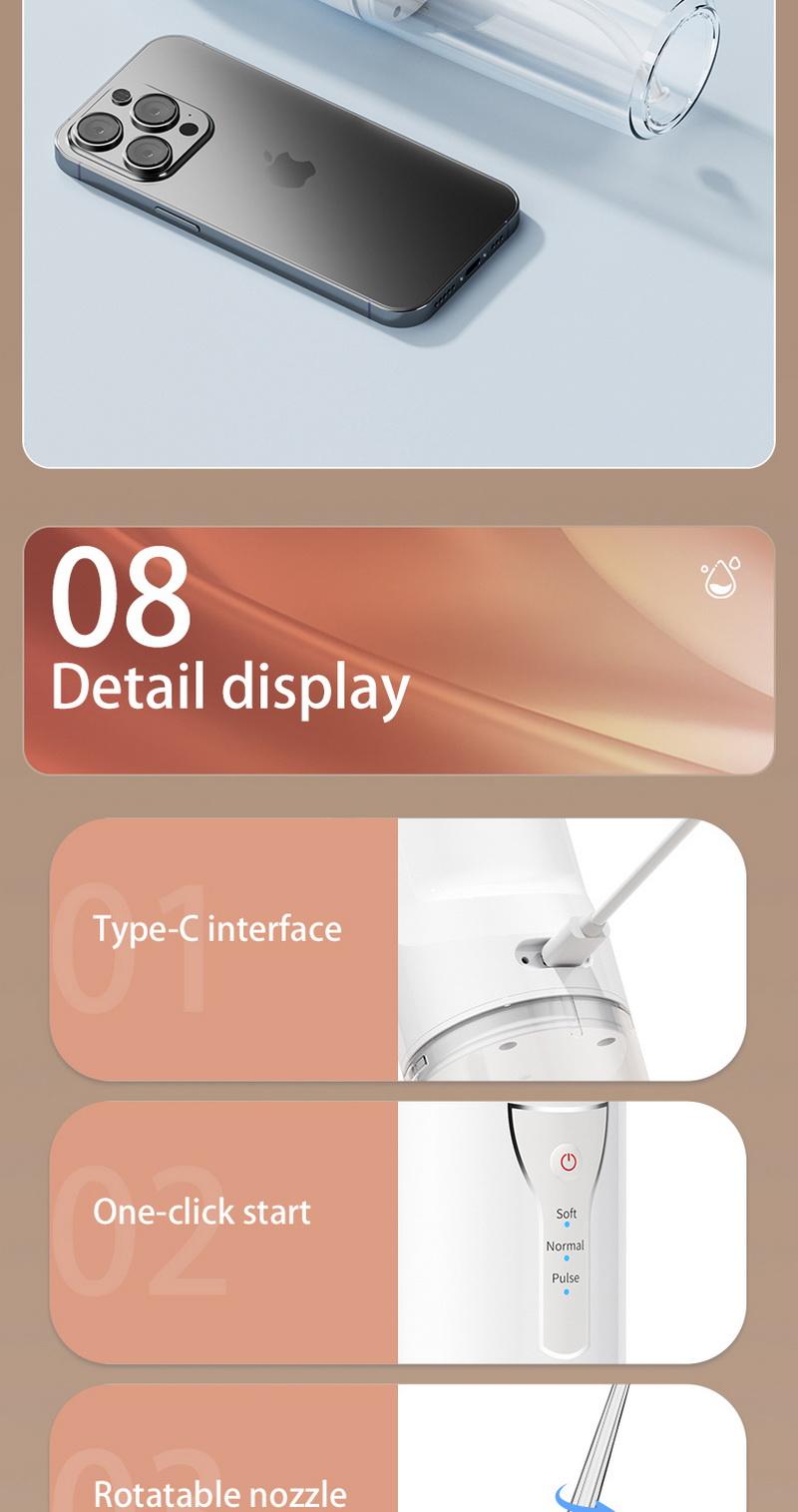 valentine gifts Rechargeable Water Flosser, Cordless DentalFlosser, Portable Oral Irrigator with 4 Counts JetTips, Waterproof Teeth Cleaner, 3 Modes Teeth~anina Toolfor Home & Travel #ToP Picks