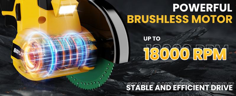 【No Batteries】 Cordless Cut Off Tool Compatible with Dewalt 20V Battery/ for Milwaukee M18 Battery/ Makita 18V Battery, 18,000 RPM Brushless Motor, 4" Blades (2pcs) with Dust Cover, 1.2mm Max Blade Thickness for Wood/Metal/Plastic