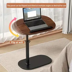 Adjustable Mobile Laptop Desk - Rolling Computer Workstation Side Table for Bed, Sofa & Home Office