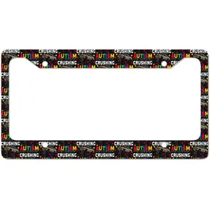 Crushing Autism License Plate Frame
