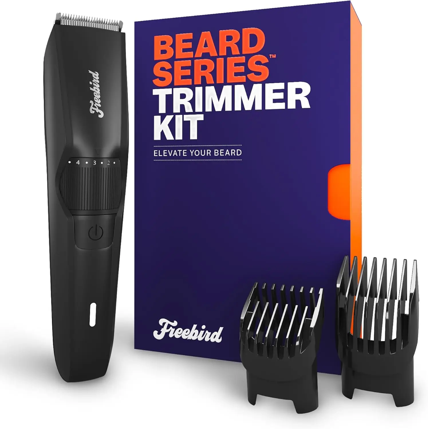 FREEBIRD BeardSeries Cordless Precision Hair Clipper with BeardSafe Technology, Ergonomic Design, Steel Blades, 40 Length Settings, USB-Rechargeable Battery, Barber Hair Clippers for Home Haircut, Head & Body, Facial Management Trimming