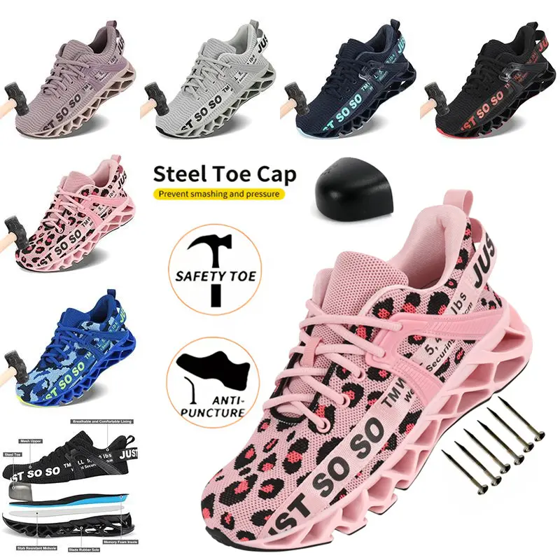 Women Men Steel Toe Comfortable Work Safety Sneakers for Womens Work Boots for Men Womens Steel Toe Work Safety Shoes,shoes for back to school,back to school shoes
