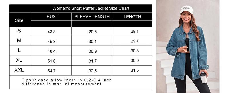 Imily Bela Womens Oversized Denim Jackets Casual Zip up Spring Long Sleeve Jean Jacket with Pocket Imily Bela Womens Oversized Denim Jackets Casual Zip up Spring Long Sleeve Jean Jacket with Pocket