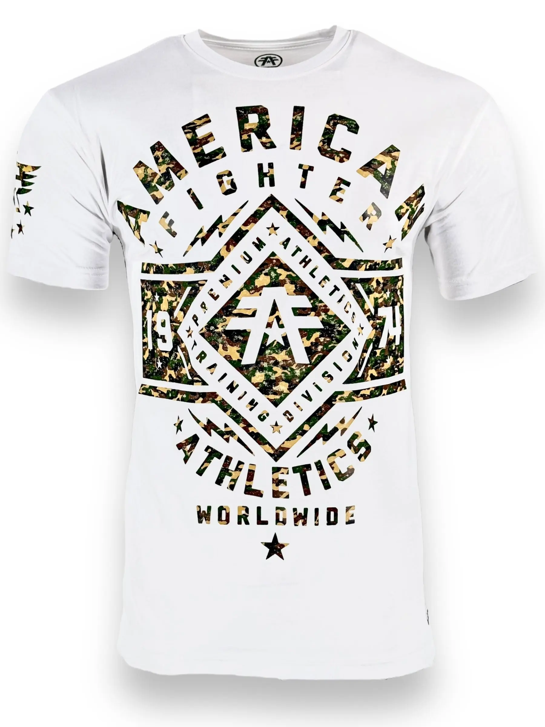 American Fighter Men's Short-Sleeve Round Neck Cotton Graphic Top, Casual Santa Clara Menswear T-Shirt