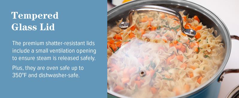 Nuwave Duralon Blue Non-Stick Cookware 7-Piece Set