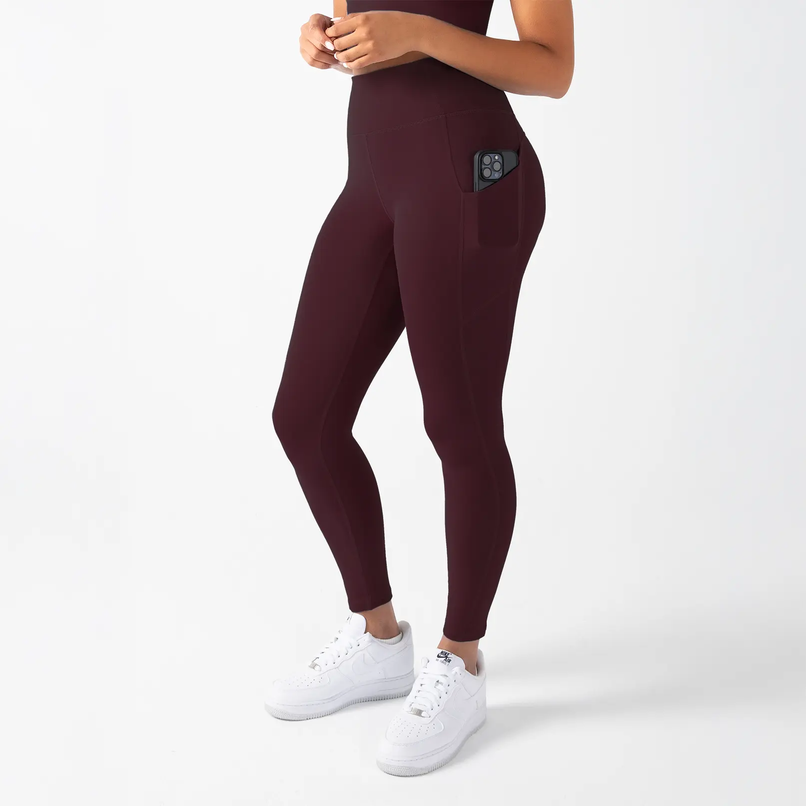 YITTY Active Women's Ultraluxe High-Waist Pocket Leggings - 4-Way-Stretch, Athleisure Style Bottoms, High Stretch Bottoms, Sports Stretchy Leggings