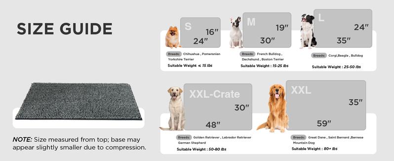 Bedsure Dog Door Mat - Super Absorbent Microfiber Dog Door Mat for Muddy Paws, Non-Slip Washable Pet Rug, Quick Dry Chenille Entryway Carpet, Cat Scratch & Kneading Mat, Machine Washable Indoor Outdoor mat