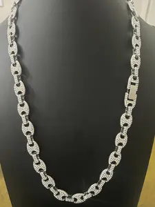 24In VVS CZ 12.5mm Iced Out Bubble Mariner Link