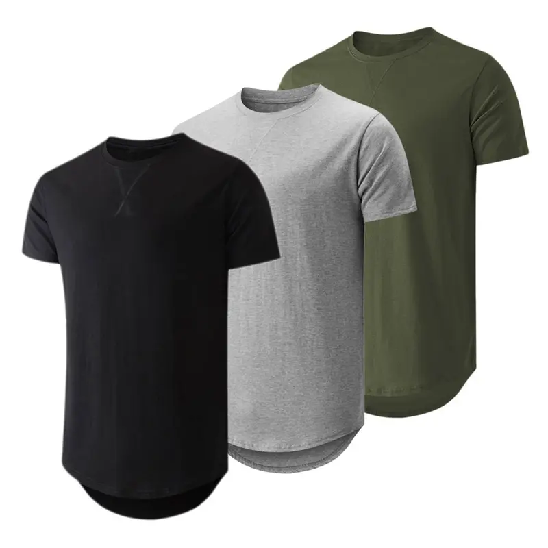 JMIERR Mens 3 Pack Cotton Hipster Hip Hop Longline Crewneck T-Shirt,Menswear Casual Tshirt Tops,TikTokShopfalldealsforyou