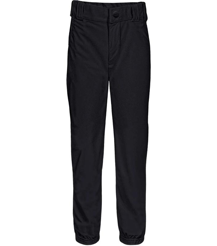 Penveer Pull-Up Youth Baseball Pants, Quarter Open Fly Boys Baseball Pants with Durable Snap & Elastic Bottom, T Ball Pants (Black) Athletic Outfits Sporty Style Clothes