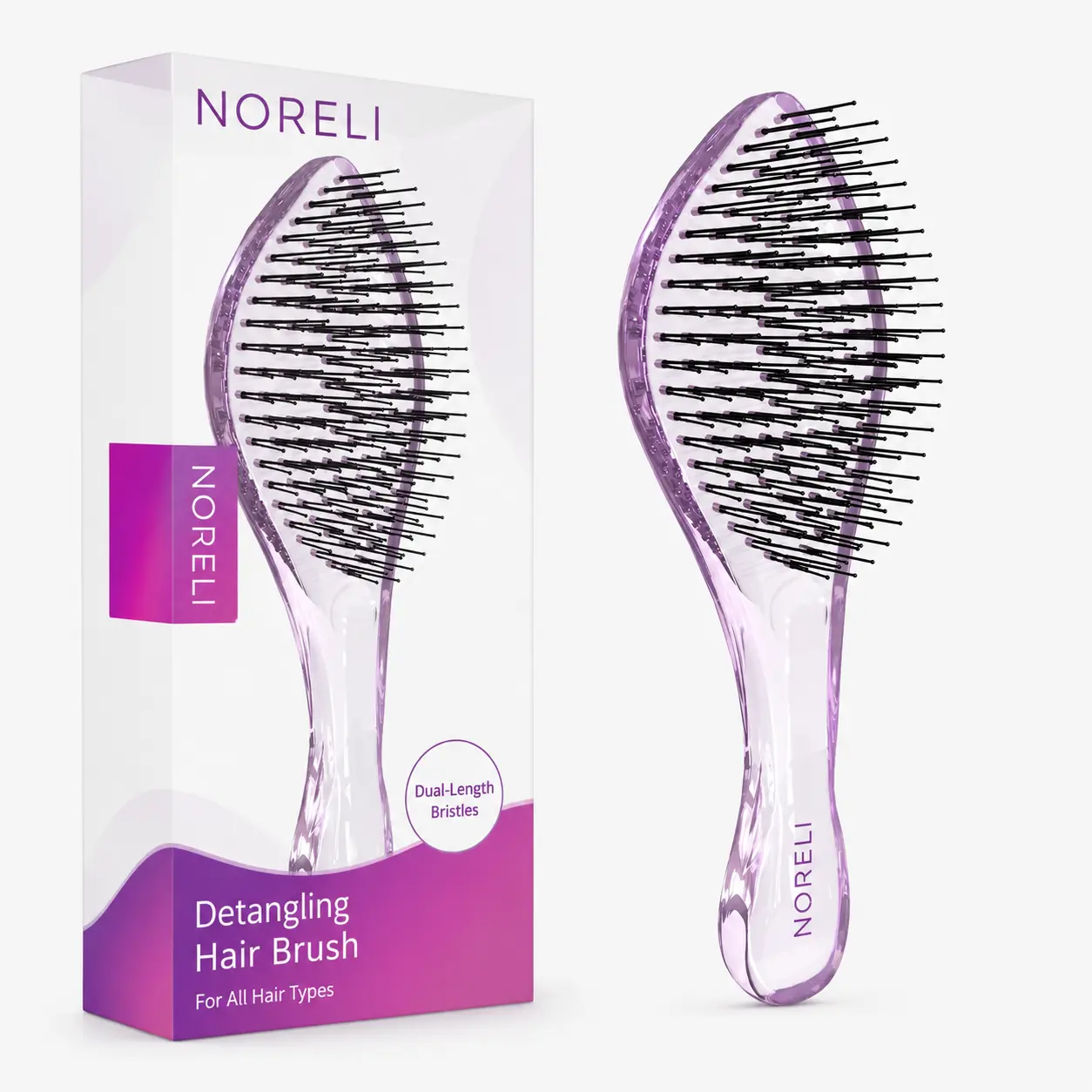 2026 Must-Have-NORELI Detangling Brush High-Quality Scalp Comb for Women Girls Men & Boys Use in Wet and Dry Hair Dual-Level Teeth for Effortless Detangling Long Lasting