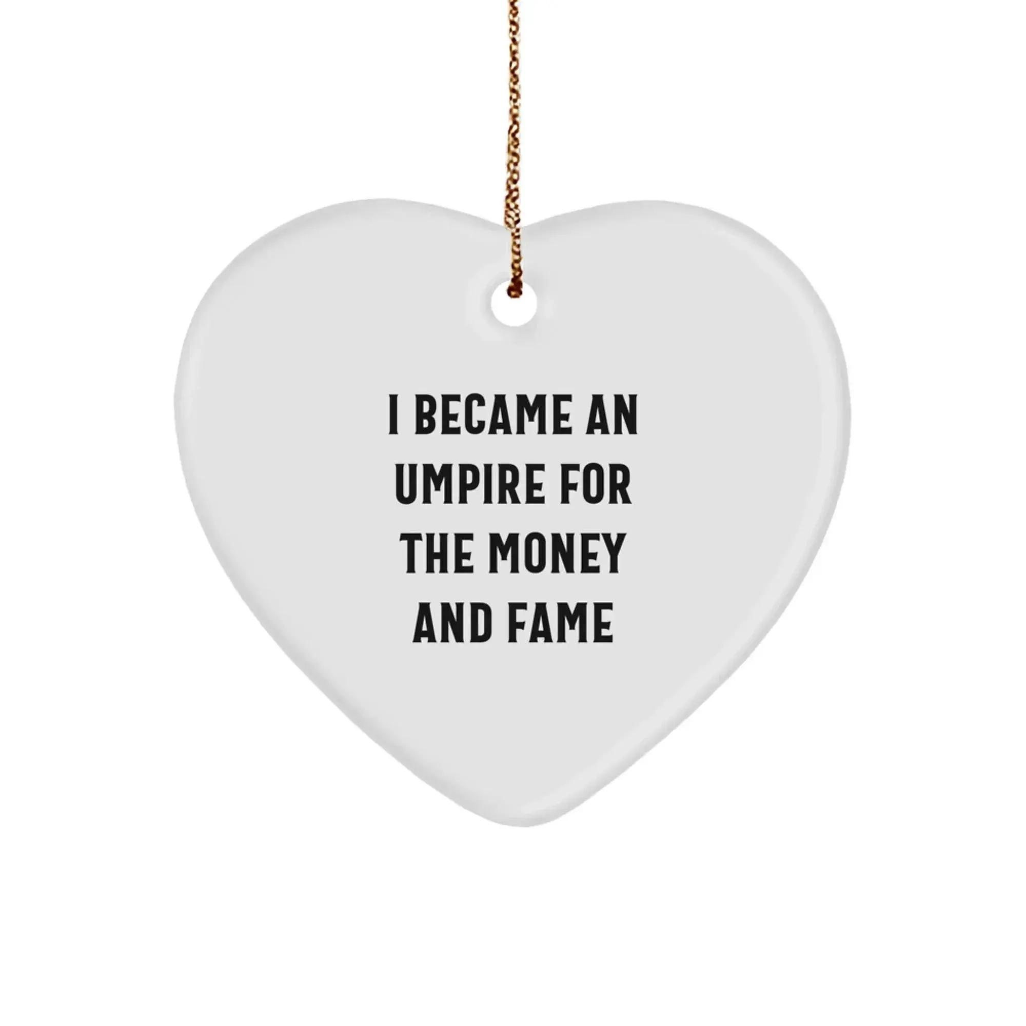 Funny Umpire Gifts for Men, Umpire Heart Ornament, Christmas Unique Gifts from Friends, Umpire Lover's Heart