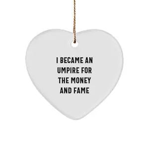 Funny Umpire Gifts for Men, Umpire Heart Ornament, Christmas Unique Gifts from Friends, Umpire Lover's Heart