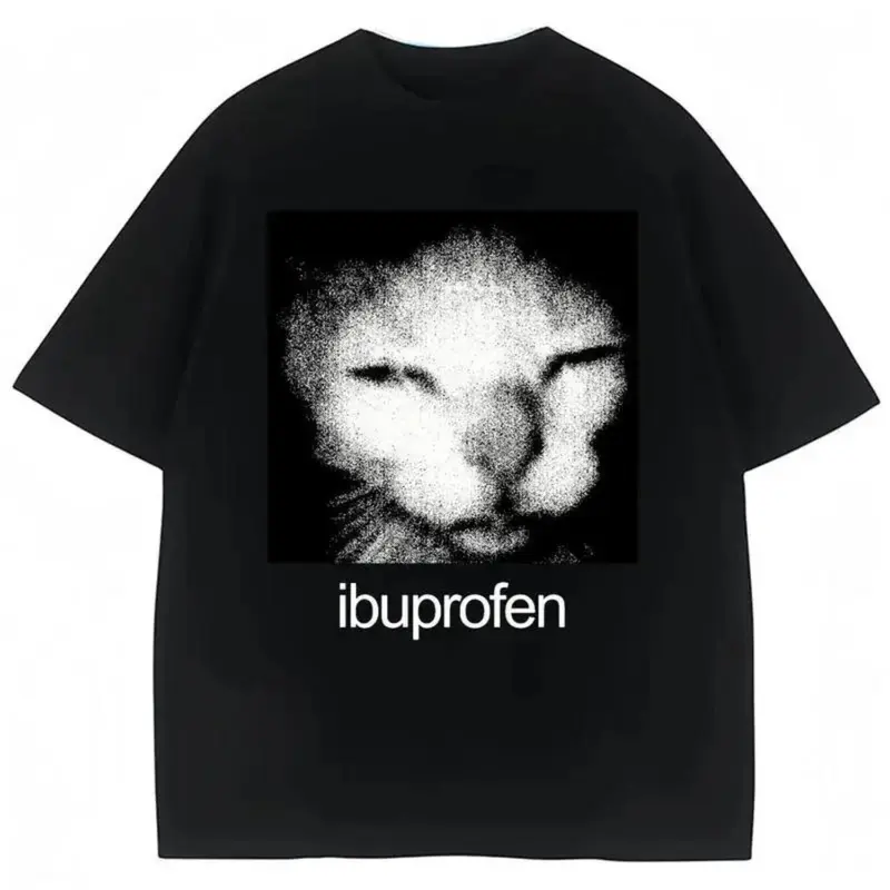 Vintage Funny Cat Meme Graphic T Shirt Men Women Humor Fashion T Shirts Oversize Casual Streetwear T-shirts
