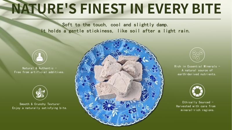 clay Edible Yellow-Brown Clay Chunks 100% Natural Zero Additives Food & Cosmetic Grade Gently Adhesive 4oz 113g for Versatile Uses Art Crafts