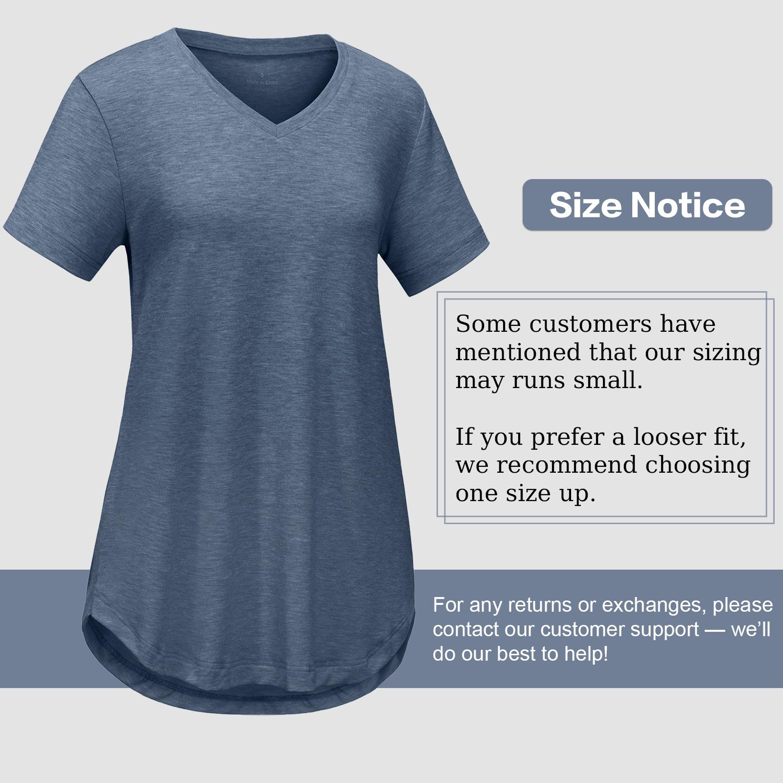 VILIGO Short Sleeve Shirts for Women Casual V-Neck Plain Tees - Set of 4, Various Color Combinations, Curved Hem Comfort Womenswear VILIGO Short Sleeve Shirts for Women Casual V-Neck Plain Tees - Set of 4, Various Color Combinations, Curved Hem Comfort Womenswear