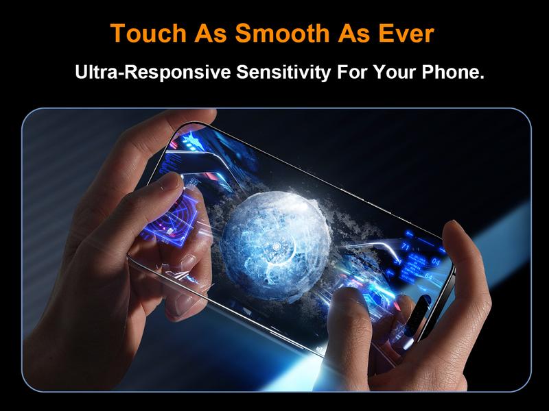 [2PCS] One Fish Luxury Privacy Screen Protector for iPhone,Samsung -Crystal Clear, Fingerprint Proof, Scratch Resistant, Plasma Plating Process