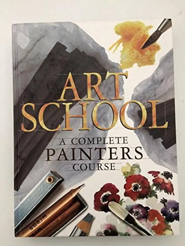 Used Hardcover Book - Art School: A Complete Painters Course by Patricia Monahan - English Watercolor Workbook Tutorial