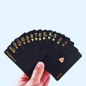 Japanese Style Waterproof Gold Foil Poker Deck - Magician-Designed Premium Playing Cards, Easy to Master All Magic Tricks