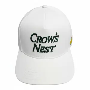 [Made-To-Order] MastersHat with Crow's Nest in Raised Green Lettering, Funny Golf Lover Cap, Embroidered Classic Dad Hat