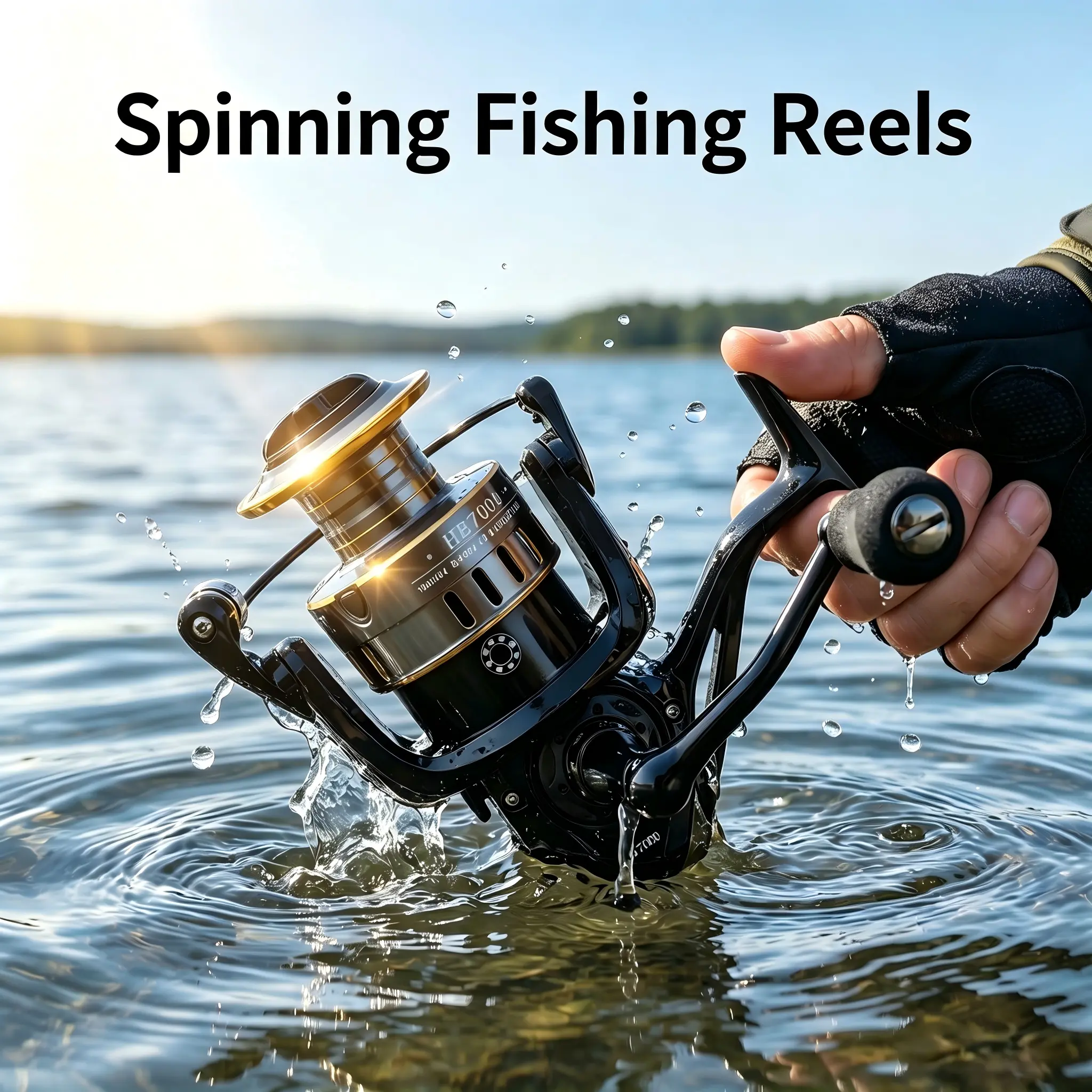 Lightweight Spinning Reel 6000/7000, 22 Max Drag, Water Resistant for Tough Inshore & Trout Fishing, CNC Aluminum Spool, 12+1 BB Ultra-Smooth, Built For Tough Inshore Conditions