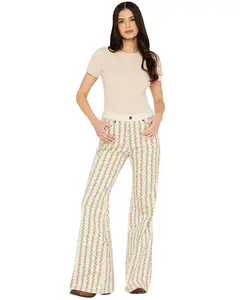 Wrangler Women's Folksy Floral Print High Rise 70S Flare Stretch Denim Jeans - 112378551