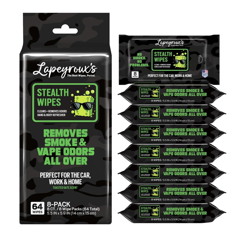 Lapeyroux's Stealth Wipes, (8) 8-Ct Wipes