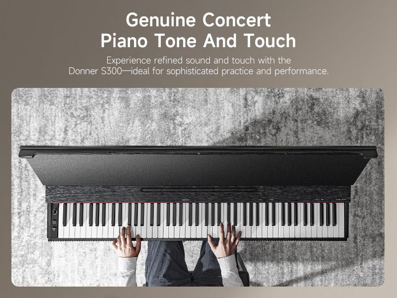 Donner OURA S300 Home Digital Piano with 88-key Graded Hammer Standard Keyboard