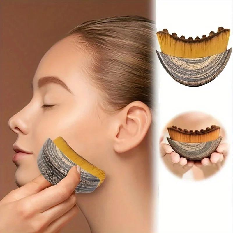 Face & Body Lymphatic Contouring Brush Ergonomic Massager for Jawline Sculpting Skin Contouring Detox Relaxation 50G 6.2cm x 7.2cm Must Have Skincare Tool Perfect Gift