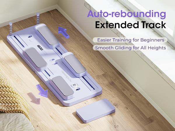 FEIERDUN Multi-functional Pilates Board,Ab & Core Strength Workout Equipment,Foldable Home Pilates Reformer,300LBS Capacity for Full Body Workout