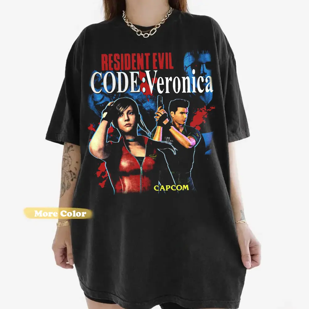Resident Ev.i.l Code Veronica X Vintage T-Shirt, Game T-Shirt, Gift For Woman and Man T-Shirt, Grace Ashcroft Vintage Graphic Shirt, Horror Game 2026 Fan Tee, Gift for Men, Gift for Women, Crew Neck T-shirt, Trending T-shirt