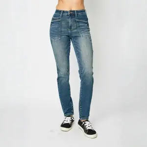 Judy Blue Full Size High Waist Skinny Jeans – Slim Fit Stretch Denim Everyday Essential