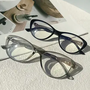 HAITONGCR Women's Cat Eye TR Frame Reading Glasses - Retro Fashion, Comfortable Lightweight Presbyopia Readers for Books, Work