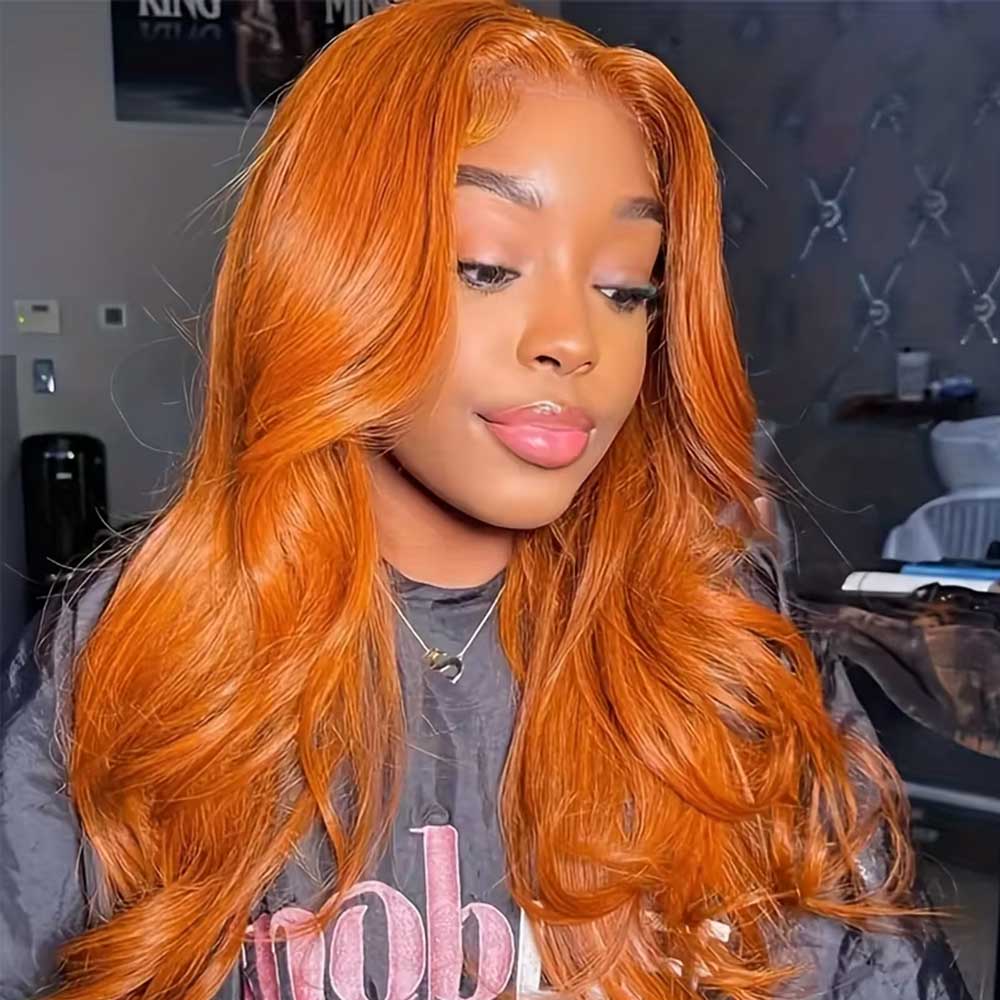Cute Bein Ginger Brown Lace Front Wig Human Hair 13x6 Hd Transparent 613 Blonde Body Wave Lace Front Brown Wigs Human Hair for Women with Baby Hair