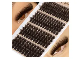 Brown Lash Extensions Gently Fluffy Eyelash Clusters Dark Brown Lash Clusters Clusters Salon Eyelash Extensions 130D 150D 180D 200D Volume Lashes Value Pack Pestañas Postizas Marrón