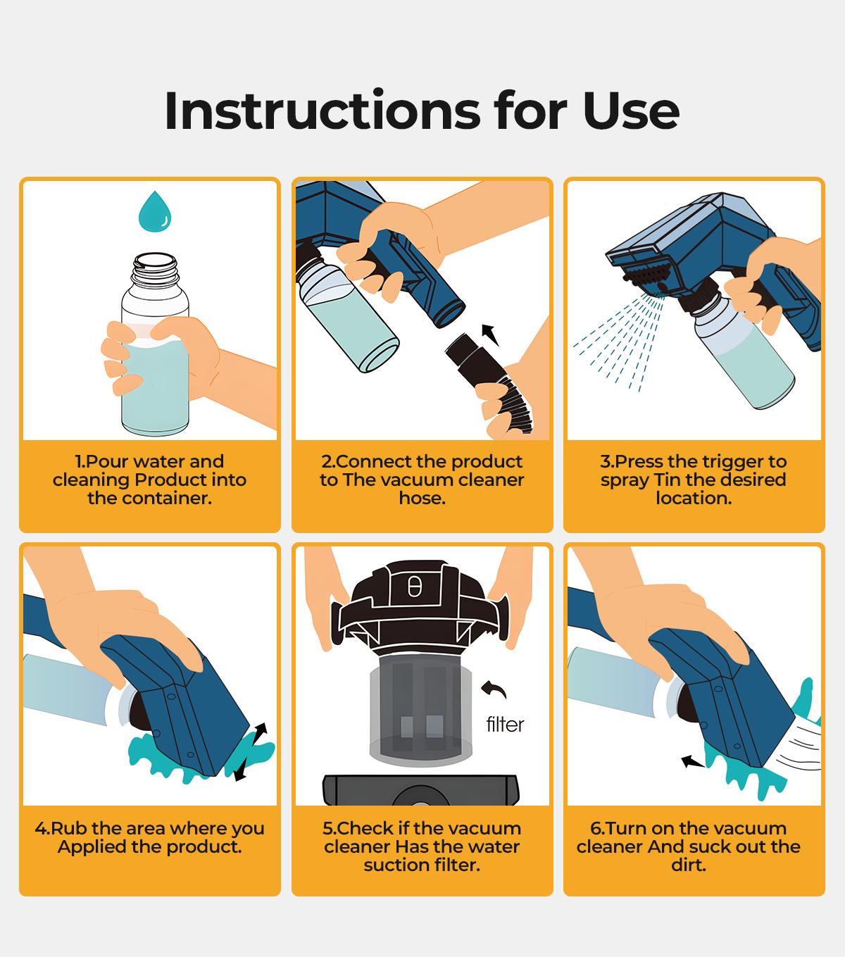 DEKO Upholstery Cleaning Brush Head — Fits 32mm And 35mm Wet/Dry Vacuums. Easily Spray, Scrub, And Vacuum To Remove Stains. Suitable For Sofas, Rugs, Car Seats, And More. Brush Only — Vacuum Sold Separately.