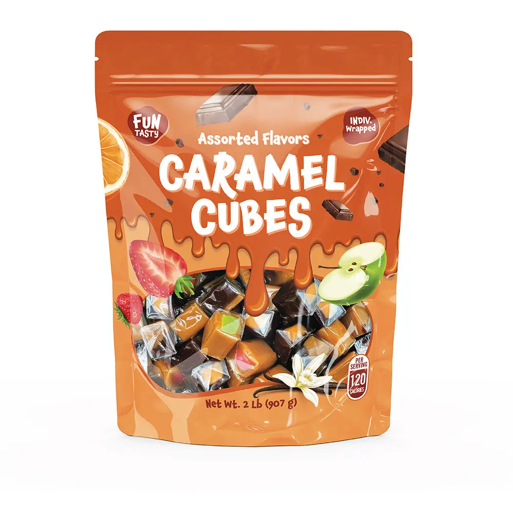 Caramel Candy Mix, Filled Caramels Individually Wrapped - 2 Lb Pack
