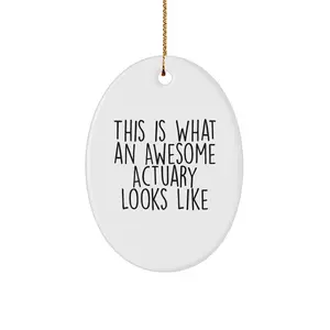 Funny Actuary Gifts from Friends for Actuary Men This Is What An Awesome Actuary Looks Like Oval Ornament Christmas Unique Gifts
