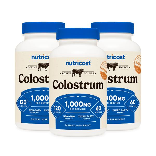 Nutricost Colostrum 500mg Capsules - 120 Capsules - Dietary Supplement for Healthcare