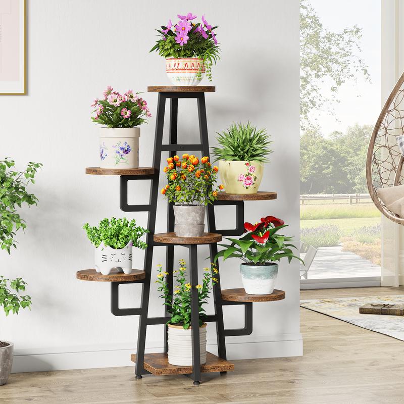 Tribesigns 7 Tier Plant Stand Indoor Tall Plant Shelf for Multiple Plants Organiser Flower Rack
