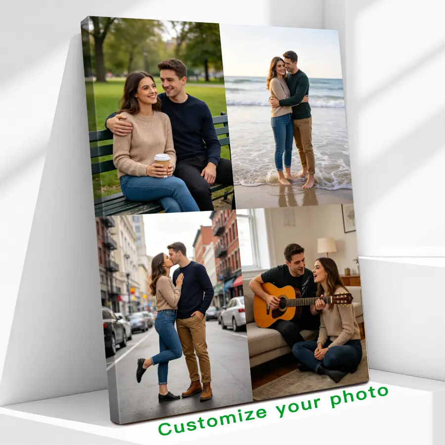 Custom Photo Canvas Painting Frame - Creative Wall Art | Digital Printed Photos on Canvas | Turn Daily Warm Moments into Delicate Wall Decor | Ideal for Home, Gifts for Parents & Grandparents | HD Print - Warm Memory Gift! personalize kid