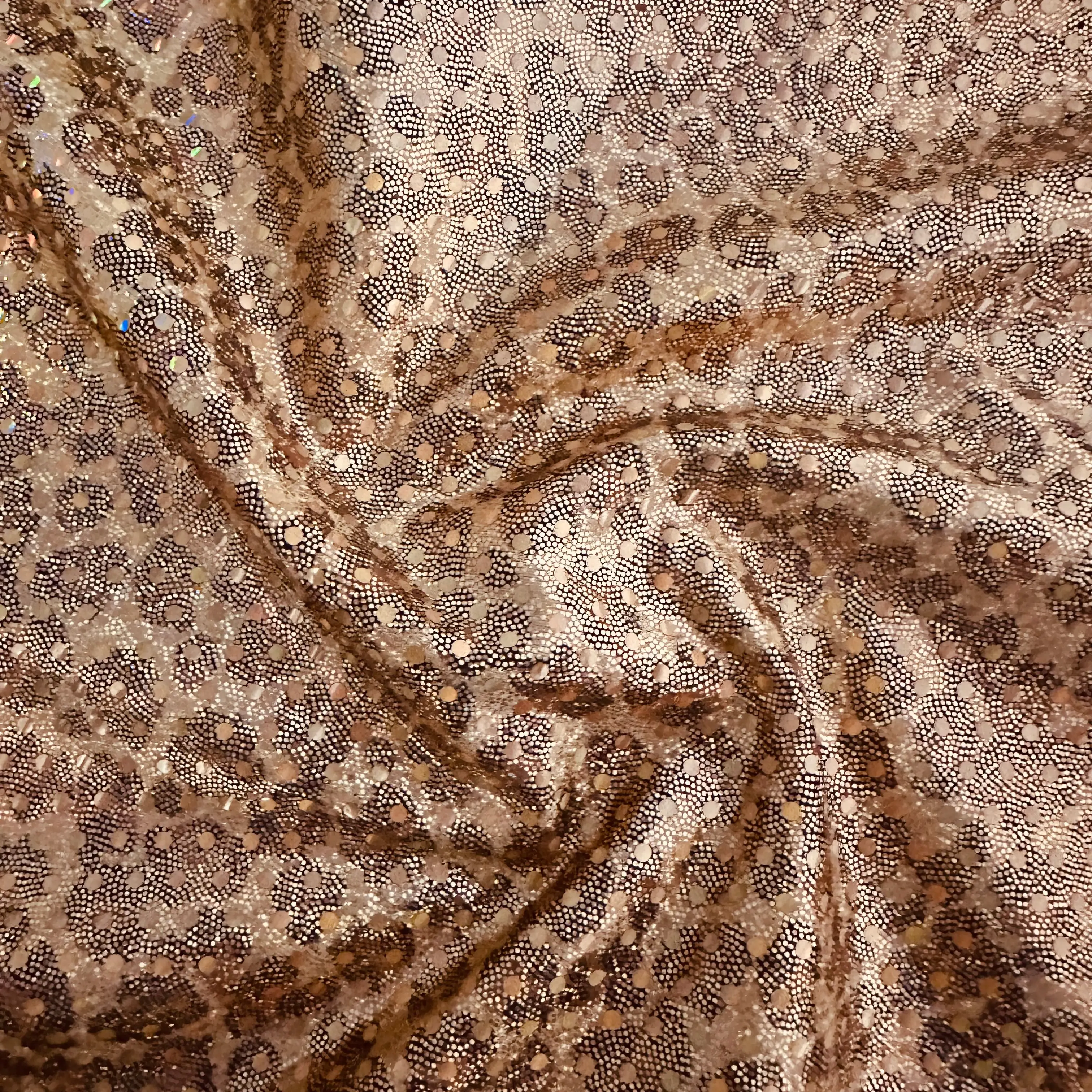 Leopard Print Hologram Foil Finish Double-Layer 4-Way Stretch Elite Master Grade Pro-Flex Spandex Fabric - By the Yard, for Cosplay, Sportswear, Glam Projects, Flexible Dressmaking Material | Spandex Palace