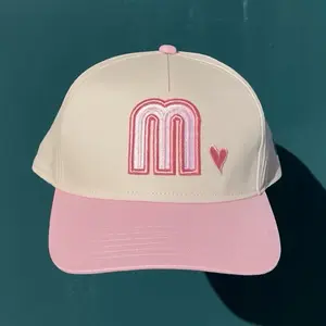 Pink Mexico Baseball Hat with Heart & Flag Embroidery for Stylish Outfits - White Cap with Pink Trim, Adjustable Strap, Breathable Cotton, Ideal for Casual Wear & Mexican Culture Apparel -Gorra para Mexicanas