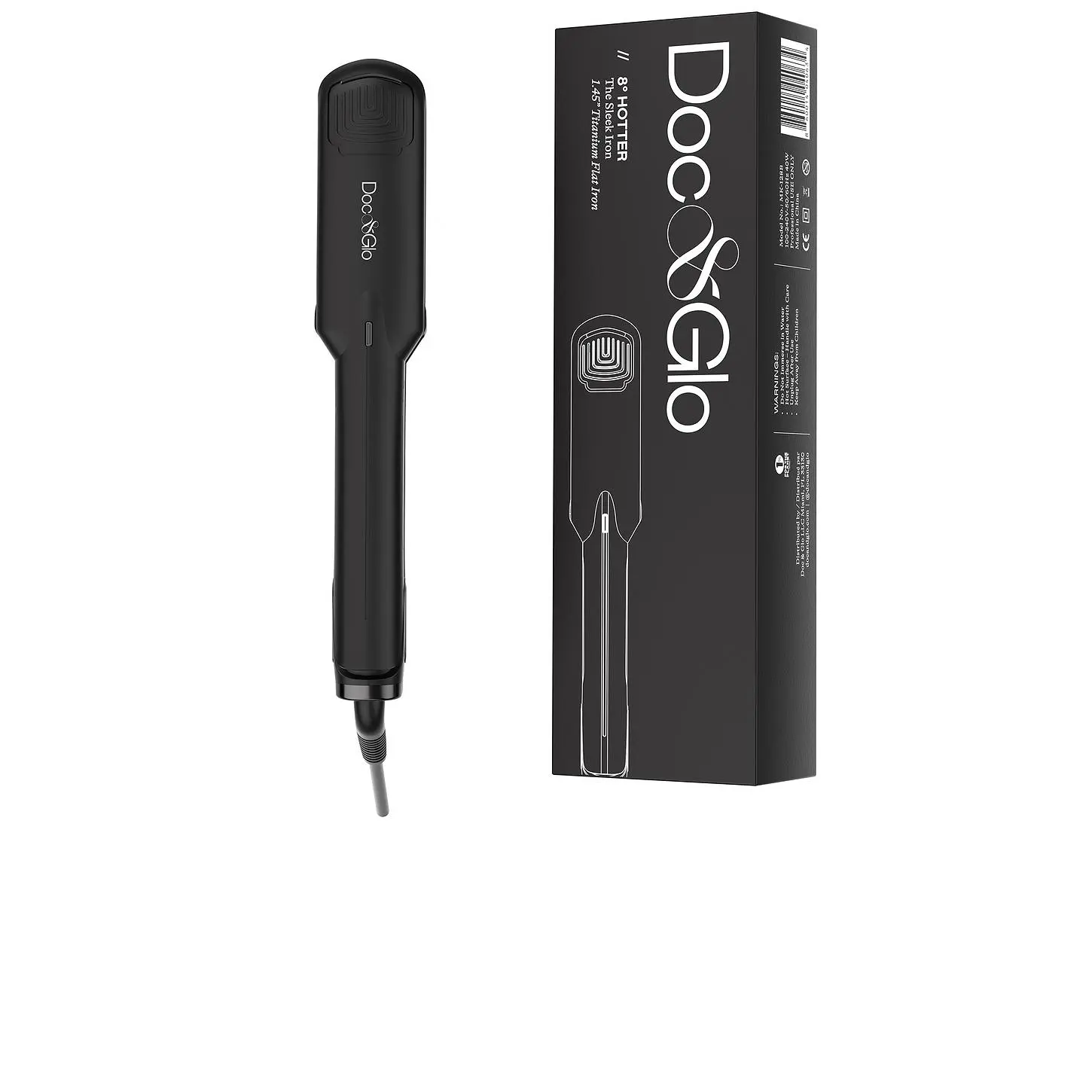 Doc & Glo Large 8 Hotter: The Sleek Iron 1.45" Titanium Plates