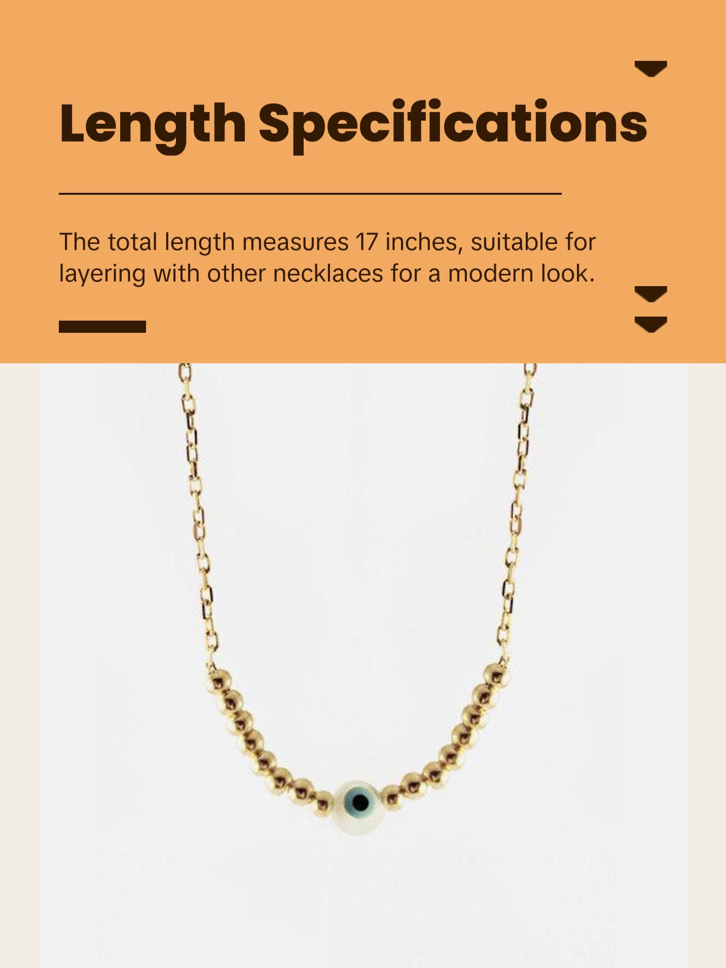 Rosy Beaded Blue Eye Necklace